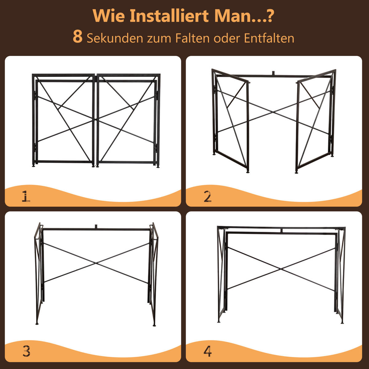 SCHREIBTISCH faltbar 99 x 50 x 75 cm MDF Metall Black - Schwarz, Metall (99/50/75cm) - Meubliv