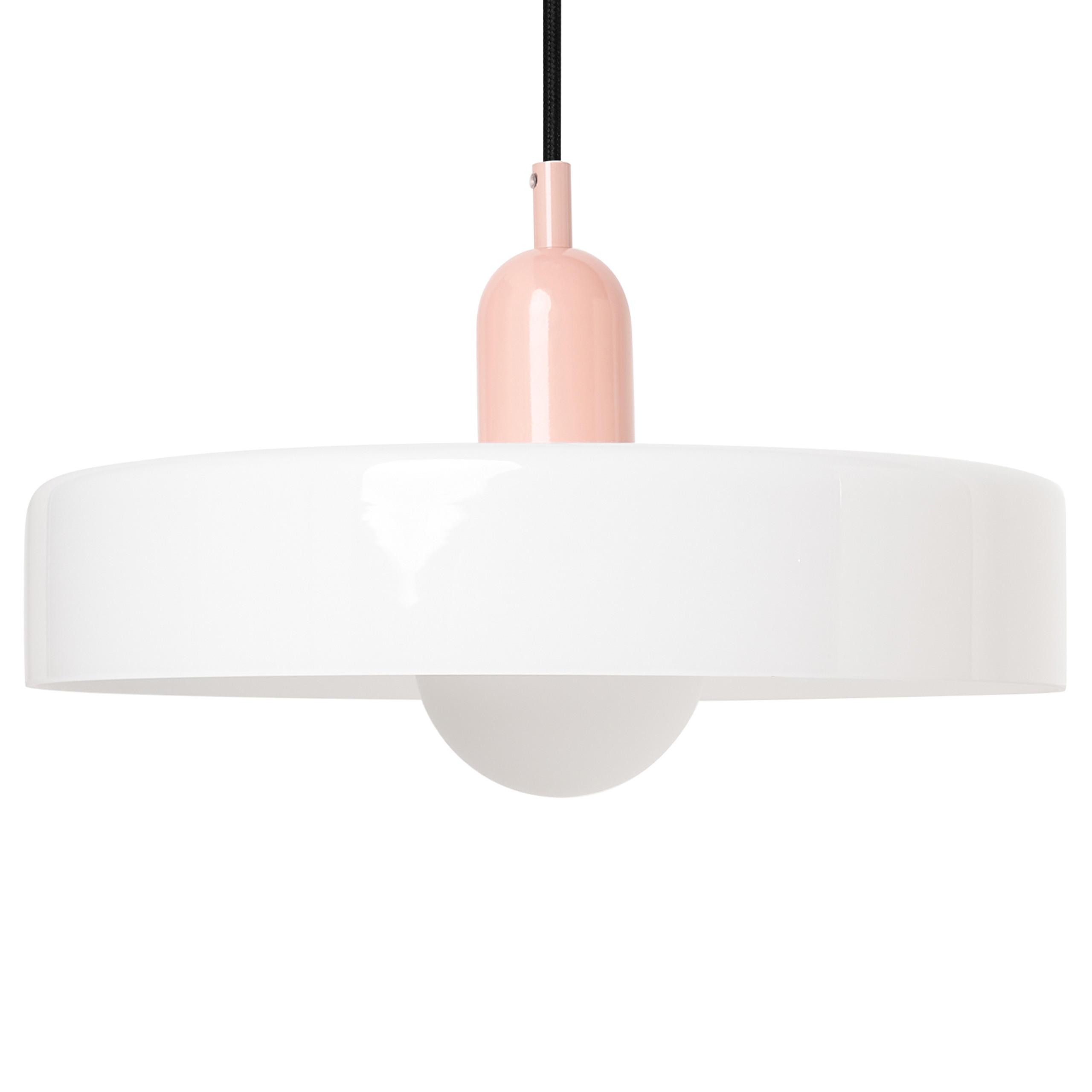 HÄNGELEUCHTE Weiß Paala - Pink/Weiß, Glas (35/35/148cm) - Beliani