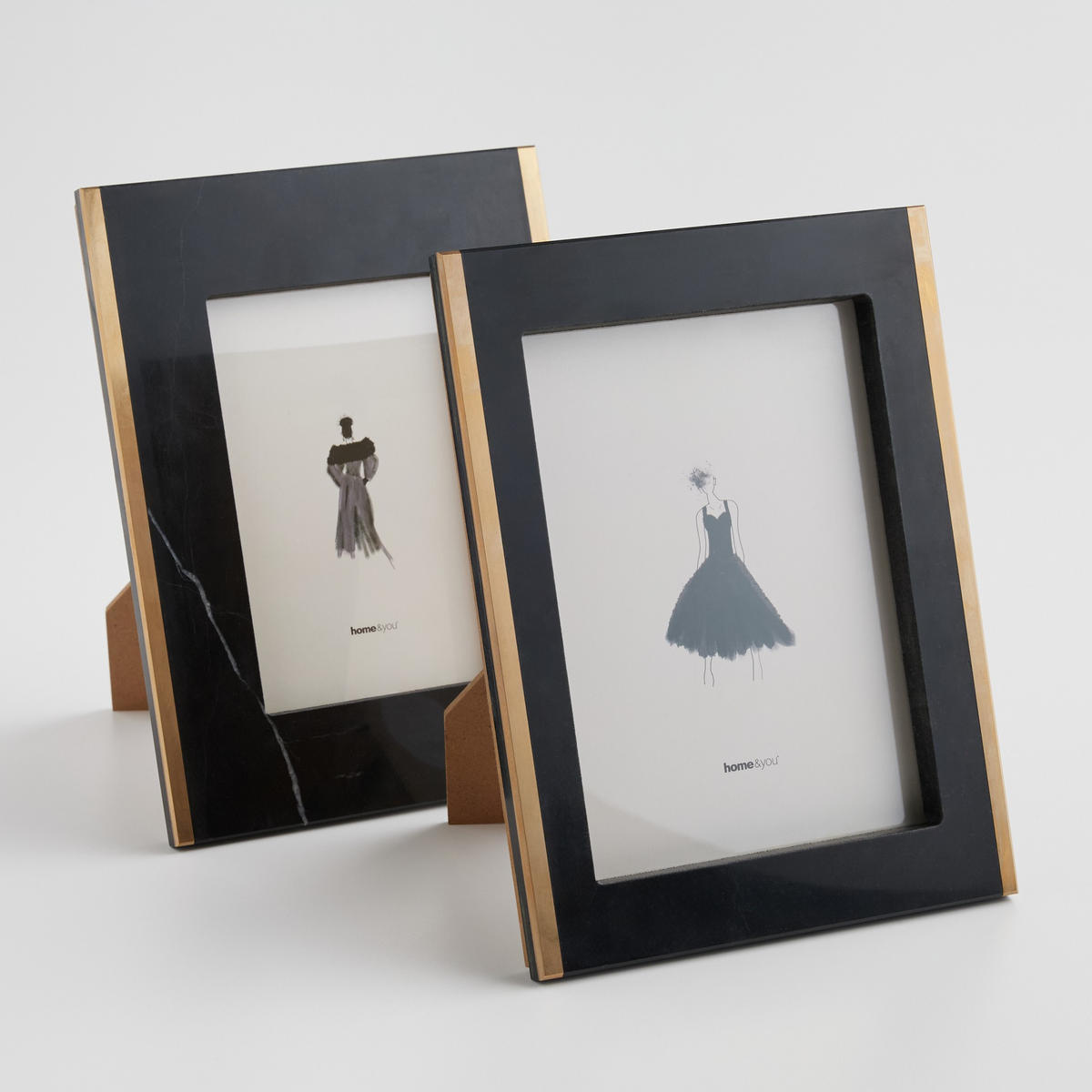 RAHMEN Marmoris - Schwarz, Stein (1.3/23.5/18cm) - home&you