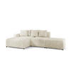ECKSOFA Megan Xs In Poso - Creme, Holzwerkstoff/Textil (304/165cm) - Fun Möbel