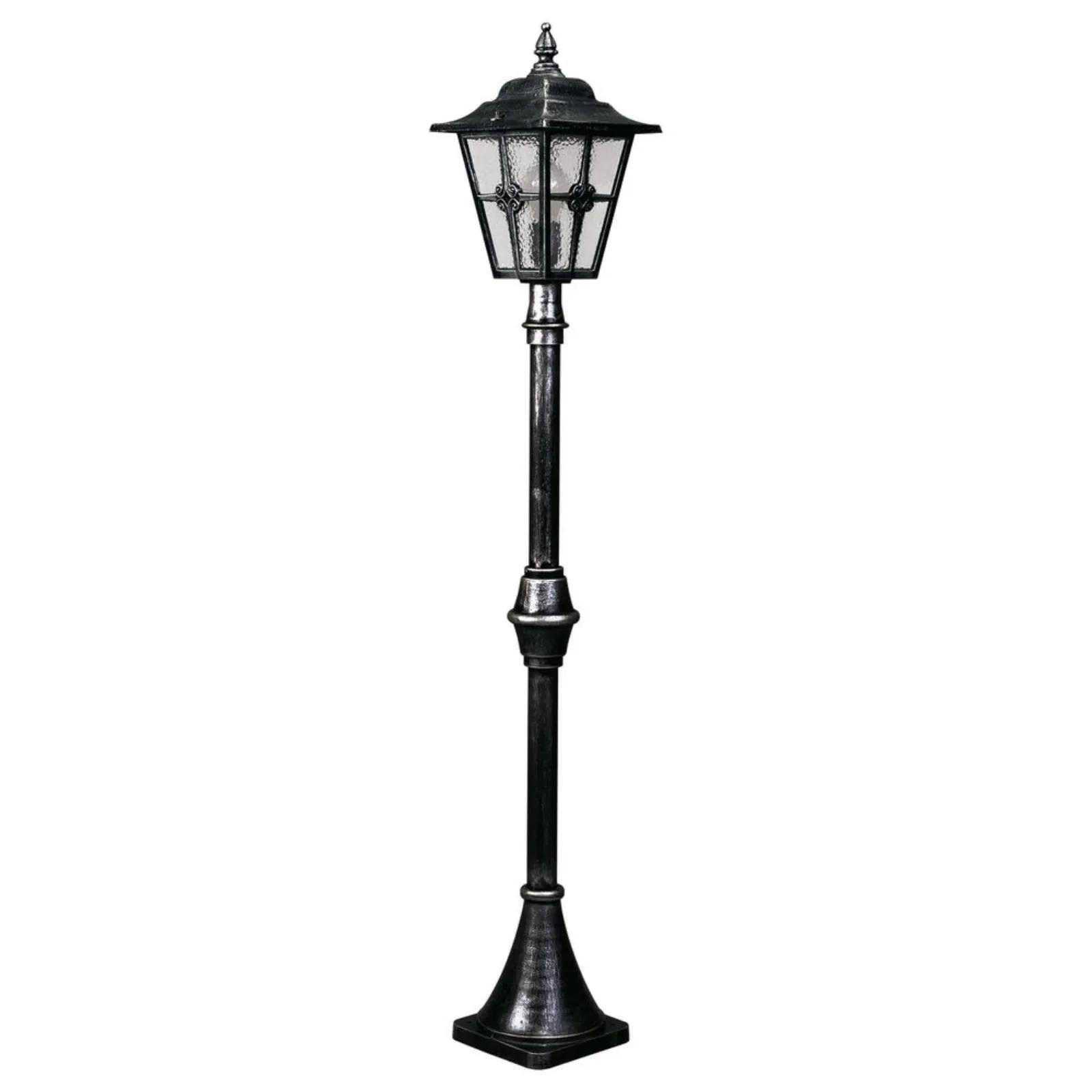 WEGELEUCHTE Schwarz - Silberfarben/Schwarz, Metall (22/22/134.5cm) - click-licht