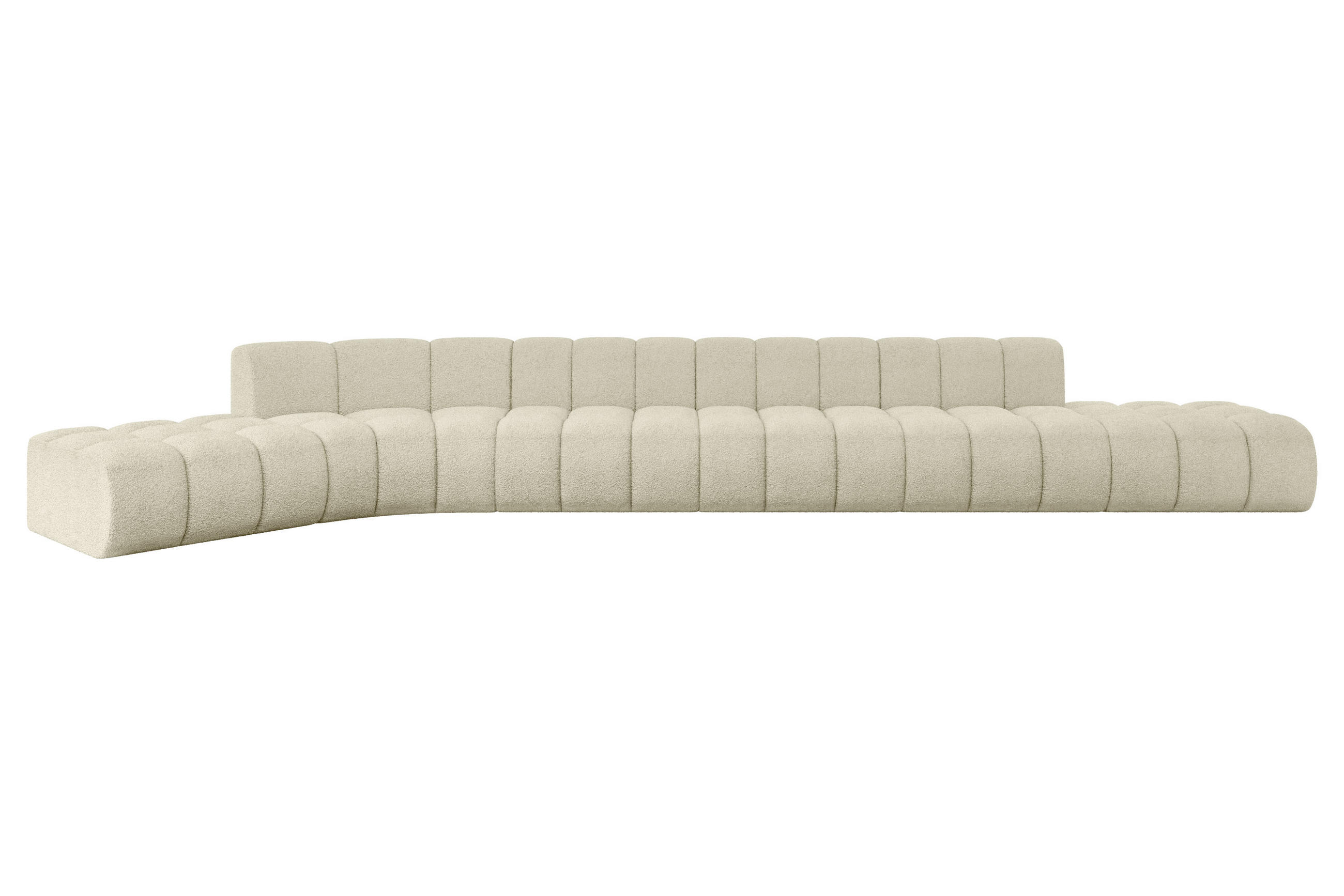 ECKSOFA modulares Sofa Solven-L3 - 562x174x70 cm Beige - Beige, Holzwerkstoff/Textil (562/174cm) - ALTDECOR