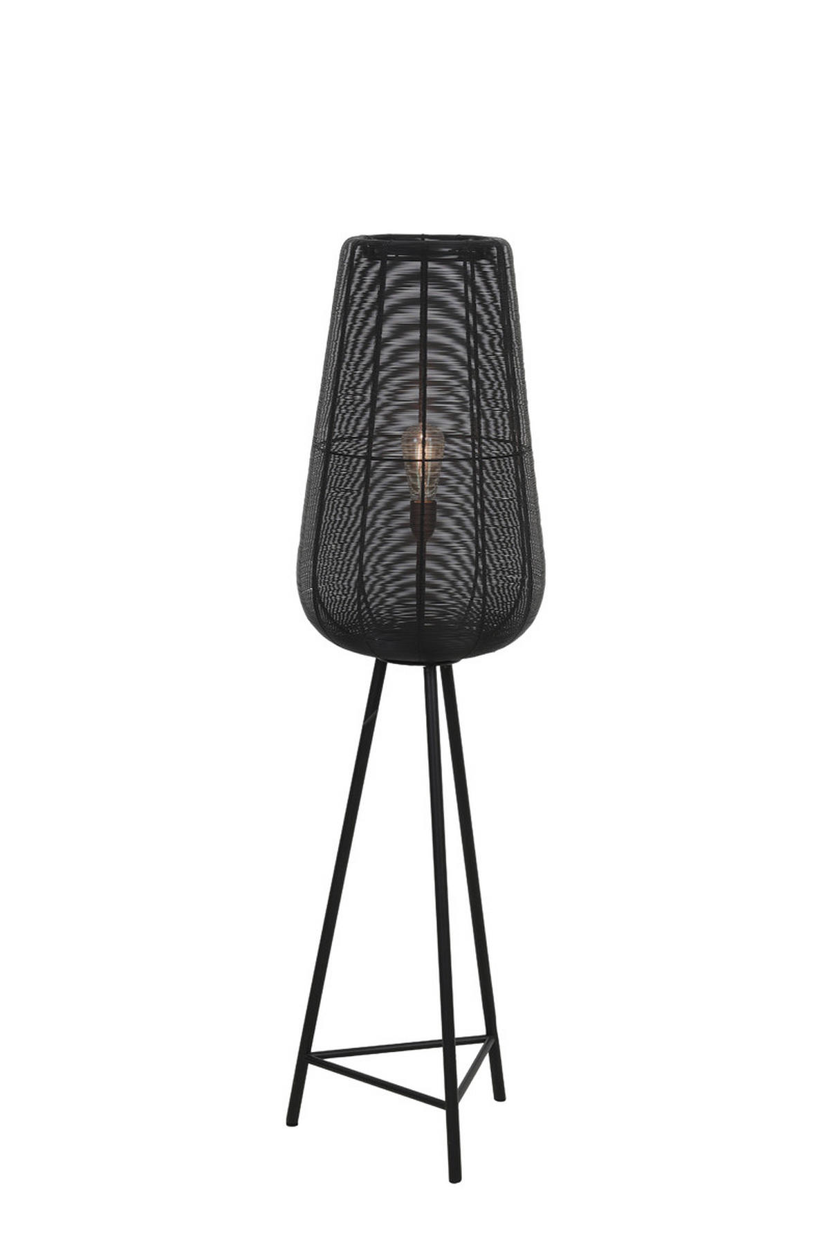 STEHLEUCHTE Adeta Schwarz Ø37/135 cm - Schwarz, Metall (37/37/135cm) - Light & Living