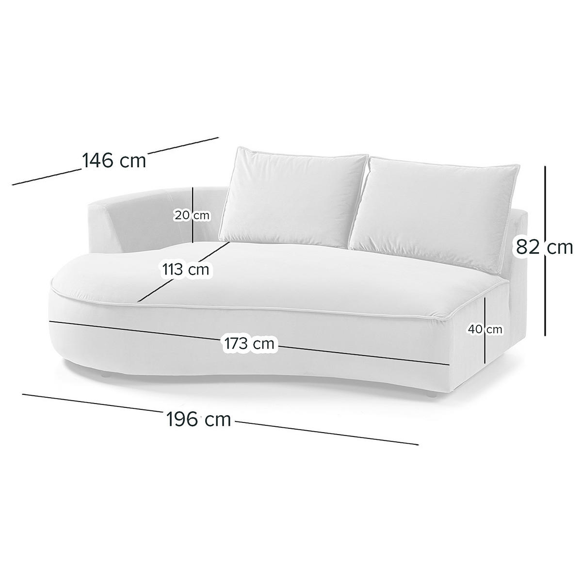 OTTOMANE - modular - Schwarz/Dunkelblau, Kunststoff/Textil (196/82/146cm) - home24