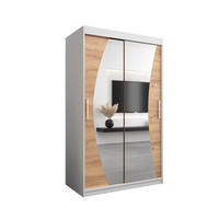 SCHWEBETÜRENSCHRANK 200/120/62 2-türig - Silberfarben/Eiche Artisan, Holz/Kunststoff (120/200/62cm) - Abiks Möbel