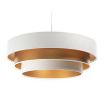 HÄNGELEUCHTE Gold 60/20 cm - Weiß, Kunststoff (60/1.5/20cm) - ONZENO