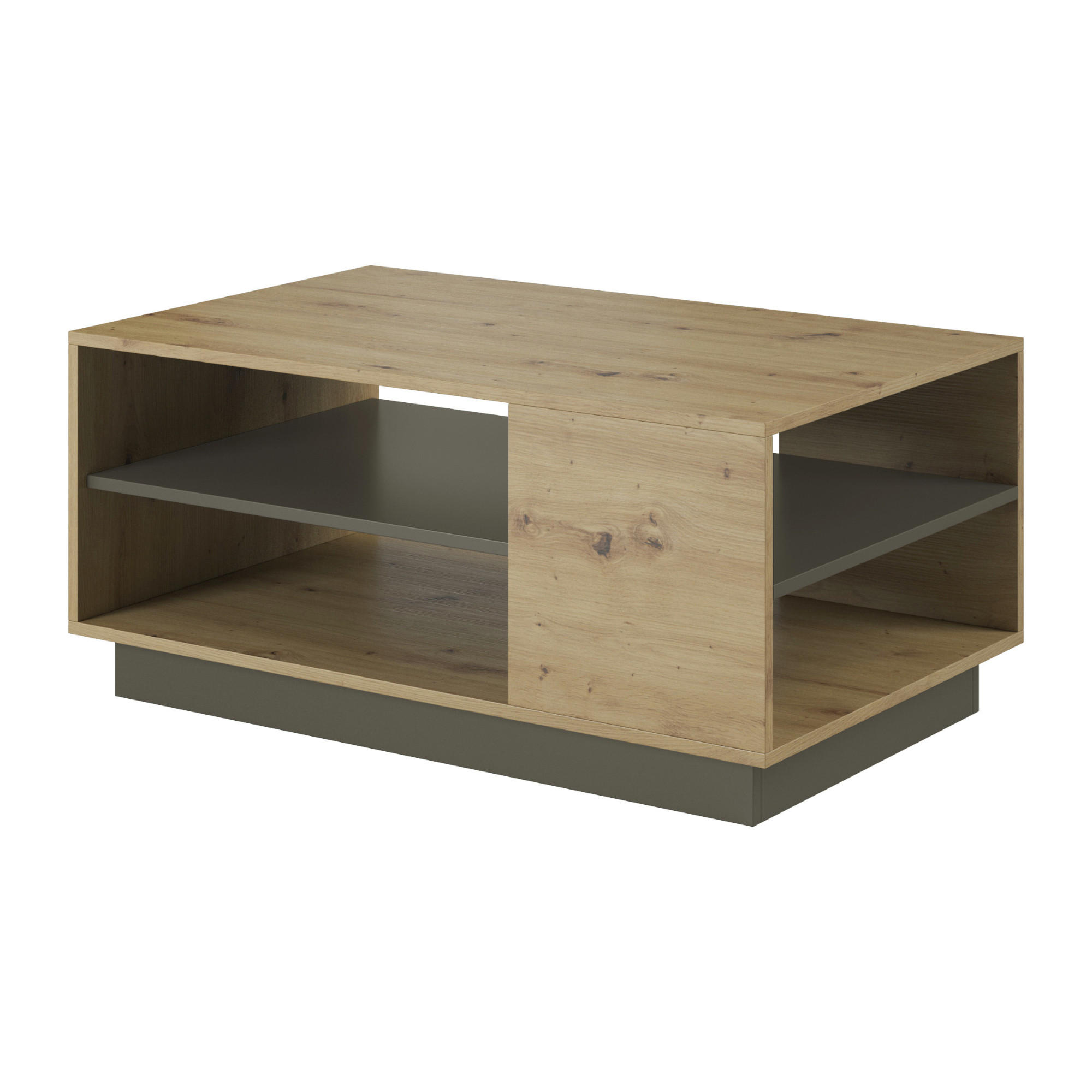 COUCHTISCH ANDEBU STO1 ABS-Kante Eiche - Eiche Wotan, Holzwerkstoff (100/60/46cm) - Komodee