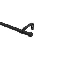 GARDINENSTANGE Olymp Lucan 120 cm, 1-läufig (ohne Ringe), 16 mm Ø Schwarz - Schwarz, Metall (120cm) - INTERDECO