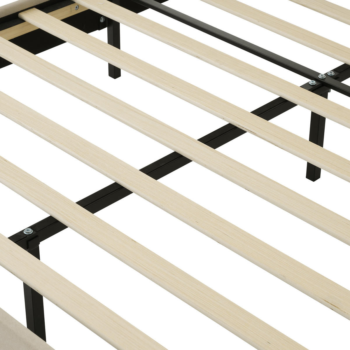 POLSTERBETT aus Leinen 90x190 cm in Beige mit LED-Beleuchtung - Beige, Textil (90/200cm) - Modfu