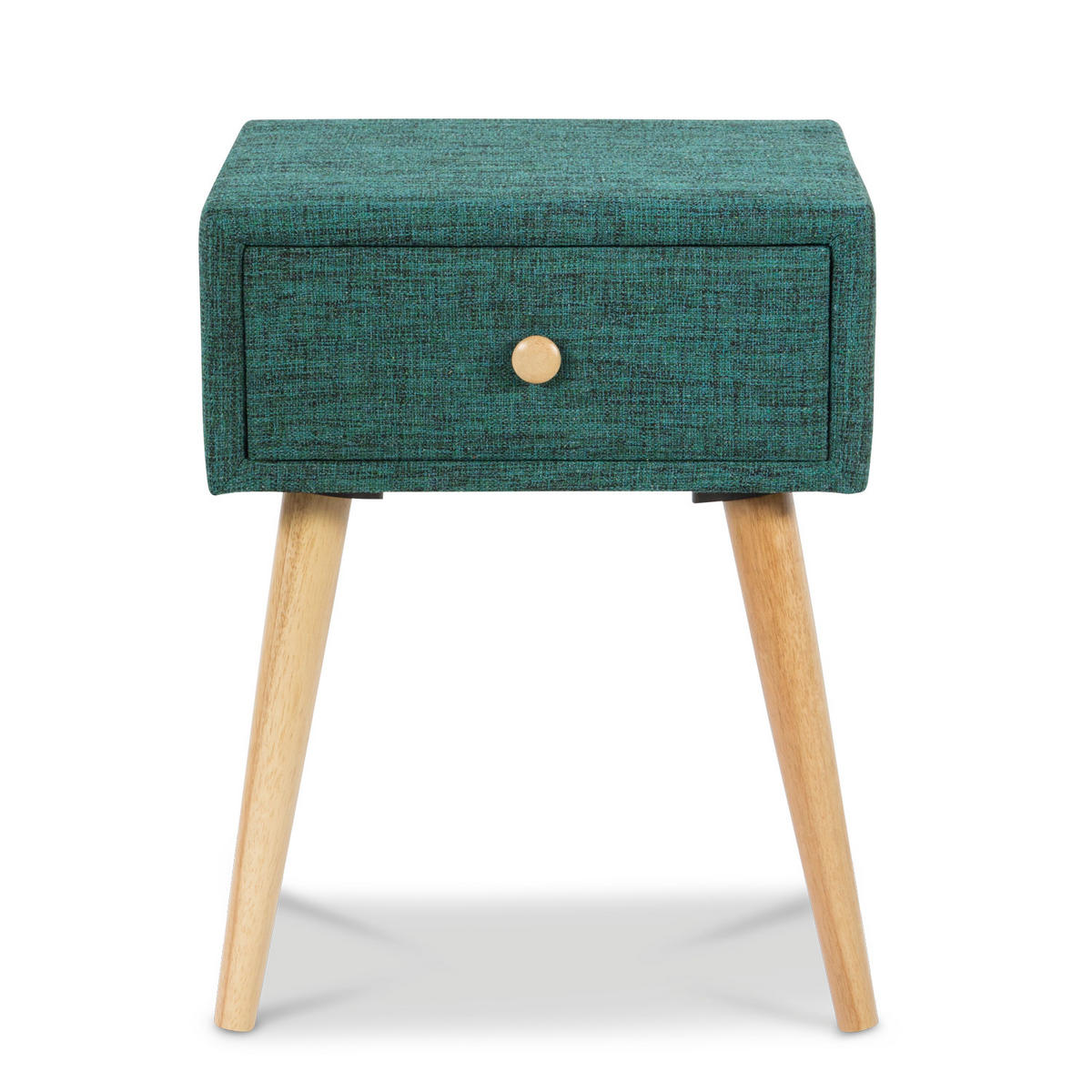 NACHTTISCH 46/62/37 cm türkis - Türkis, Holz/Textil (46/62/37cm) - Homestyle4u