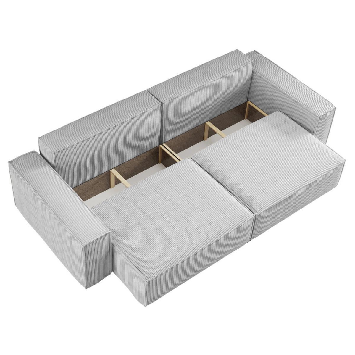 SCHLAFSOFA BEST und Bettkasten Stoff Poso Hellgrau - Hellgrau, Holz (246/83/98cm) - Kaiser Möbel