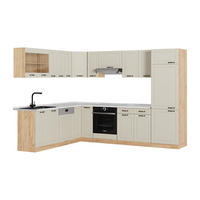 ECKKÜCHE R-Line, Sand Landhaus/Goldkraft Eiche, 287 x 227 cm - Honigeiche/Beige, Holzwerkstoff (287/206.8/60cm) - Vicco