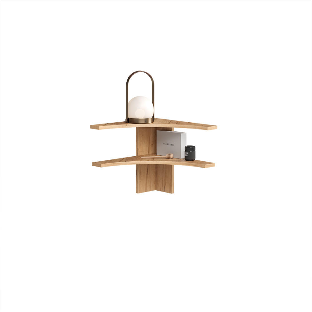 ECKREGAL Tiberio Sandeiche 43.5 x 37 cm - Sonoma Eiche, Holzwerkstoff (43.5/37/43.5cm) - Livinity®