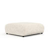 POUF L Zanzibar Creme Webstoff - Creme/Schwarz, Holz/Holzwerkstoff (110/37/110cm) - Maison de Reve