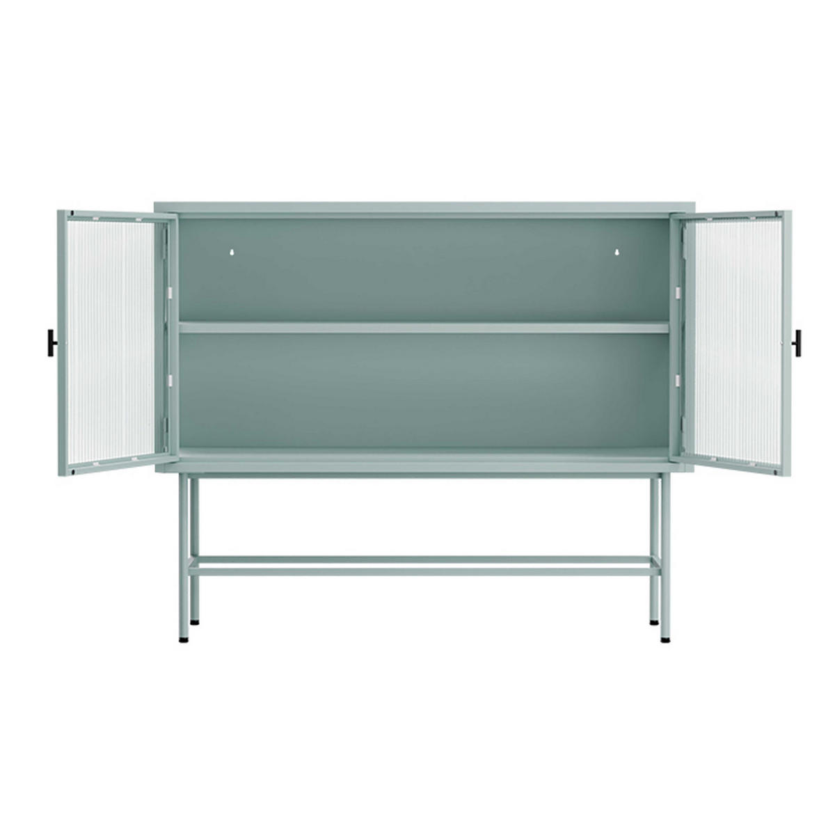 SIDEBOARD, Salbeigrün - Hellgrün/Grün, Metall (43/90/110cm) - Oviala