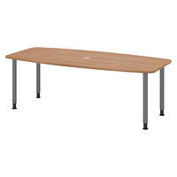 KONFERENZTISCH klein KT22 103/220/74 cm in Nussbaumfarben/Füße in Graphitfarben - Nussbaumfarben/Graphitfarben, Holzwerkstoff (103/220/74cm) - bümö