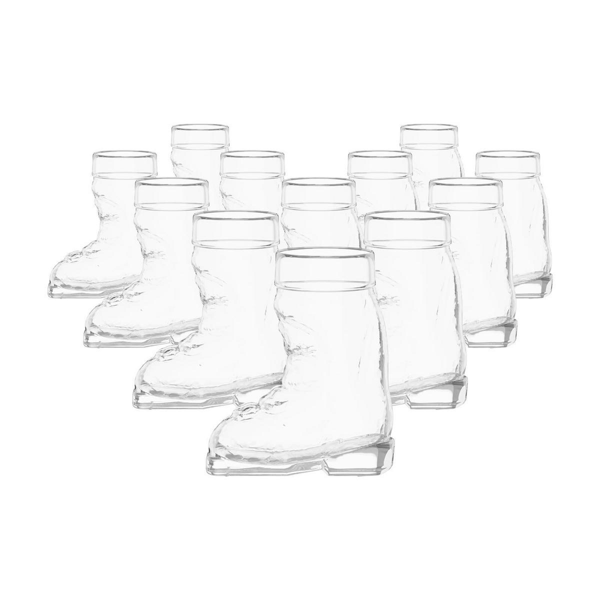 STAMPER Ski Boot transparent 4 cl 12er Set - Transparent, Glas (0.04L) - Stölzle Lausitz