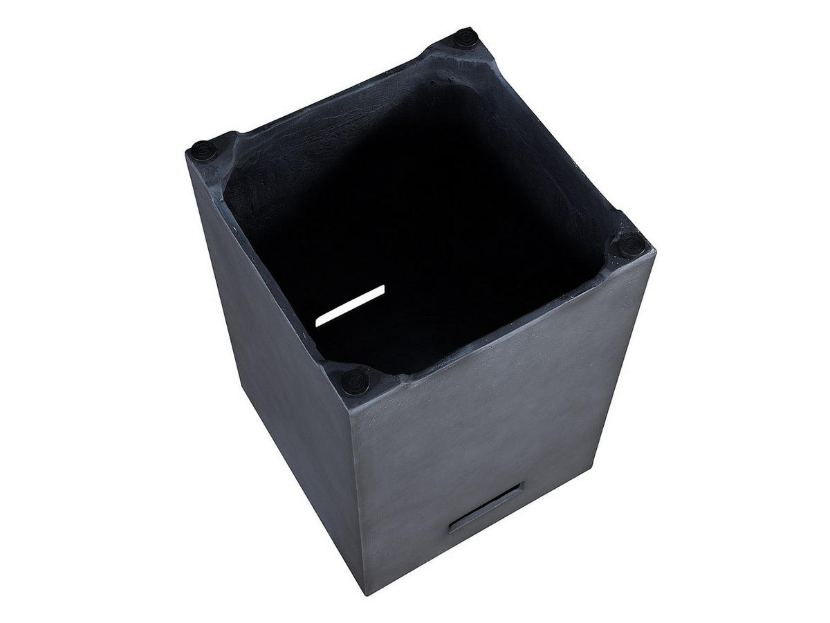 FEUERSCHALE - 41cm x 41cm - Kunststein - anthrazitgrau - SEROZA - Anthrazit, Stein (41/62.6/41cm) - Vente-Unique