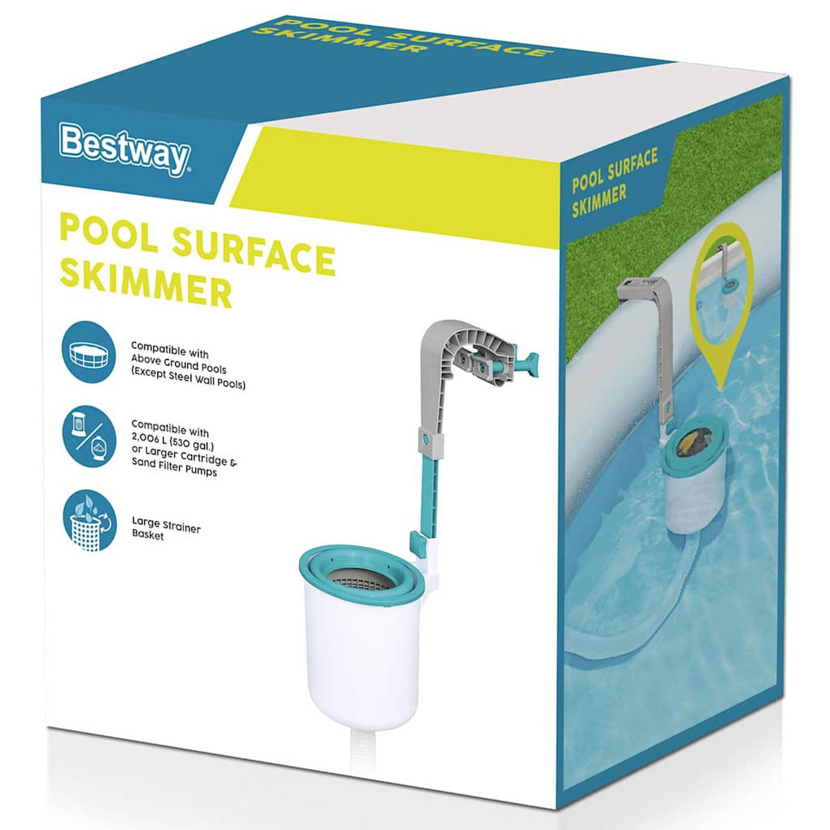 FLOWCLEAR Pool-Oberflächenskimmer 58233 - Weiß, Kunststoff (49/64/21cm) - Bestway