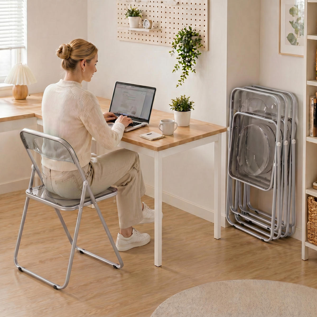 KLAPPSESSEL Grau 4 Stück - Grau, Kunststoff (47/75/48cm) - GiPP