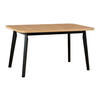 ESSTISCH Oslo 6 - Schwarz/Eiche Artisan, Holz (80/140/75cm) - Leaf Design