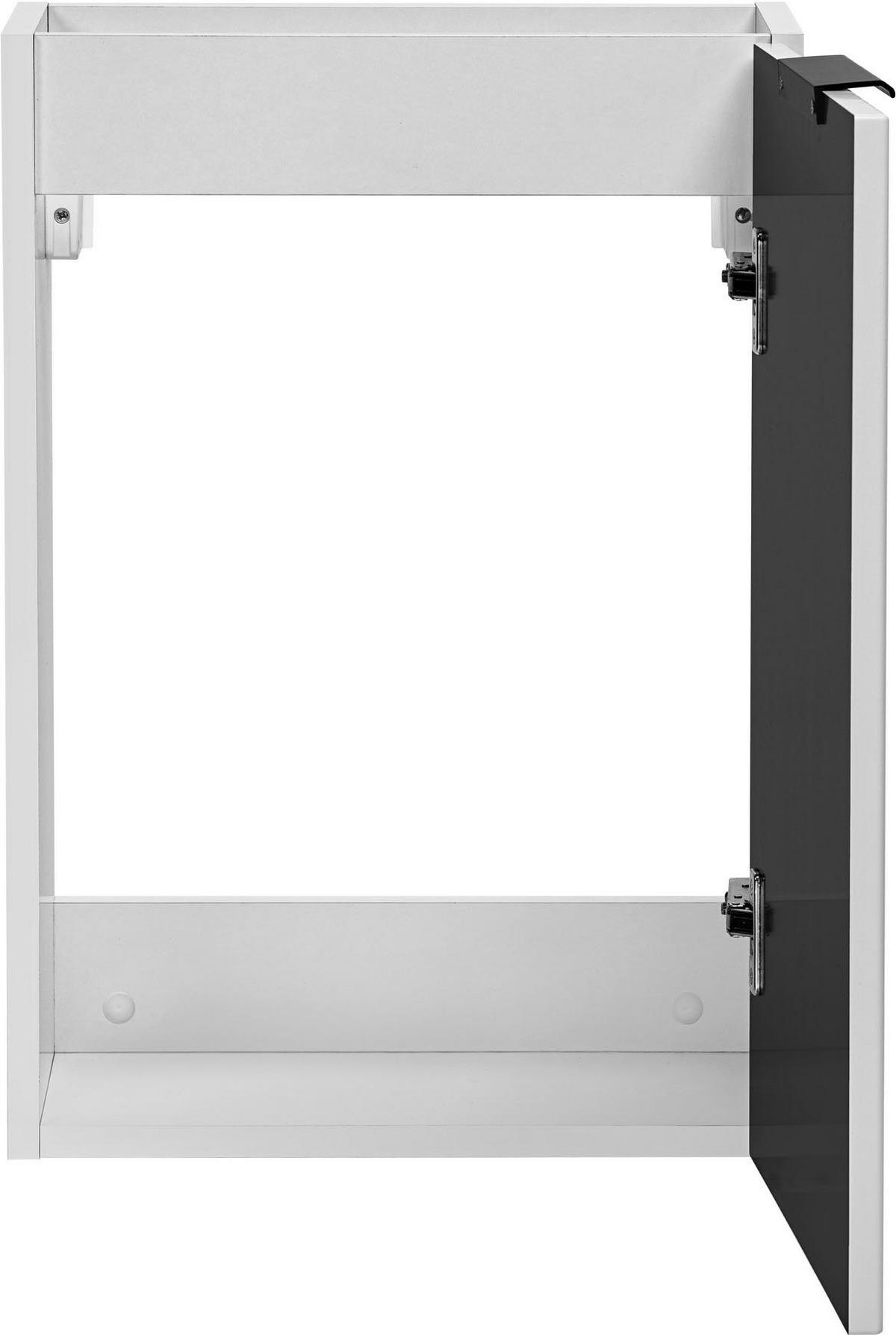 WASCHBECKENUNTERSCHRANK Niva hängend mit Rillenfronten in Weiß, 40/57/22 cm - Multicolor/Weiß, Holzwerkstoff/Kunststoff (40/57/22cm) - WFL GROUP