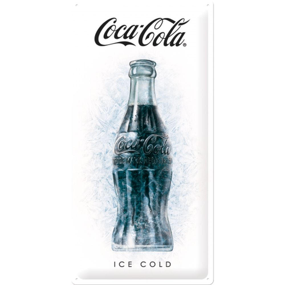 BLECHSCHILD 25/50 cm - Coca-Cola - Ice White - Multicolor, Metall (25/50/1cm) - Nostalgic-Art