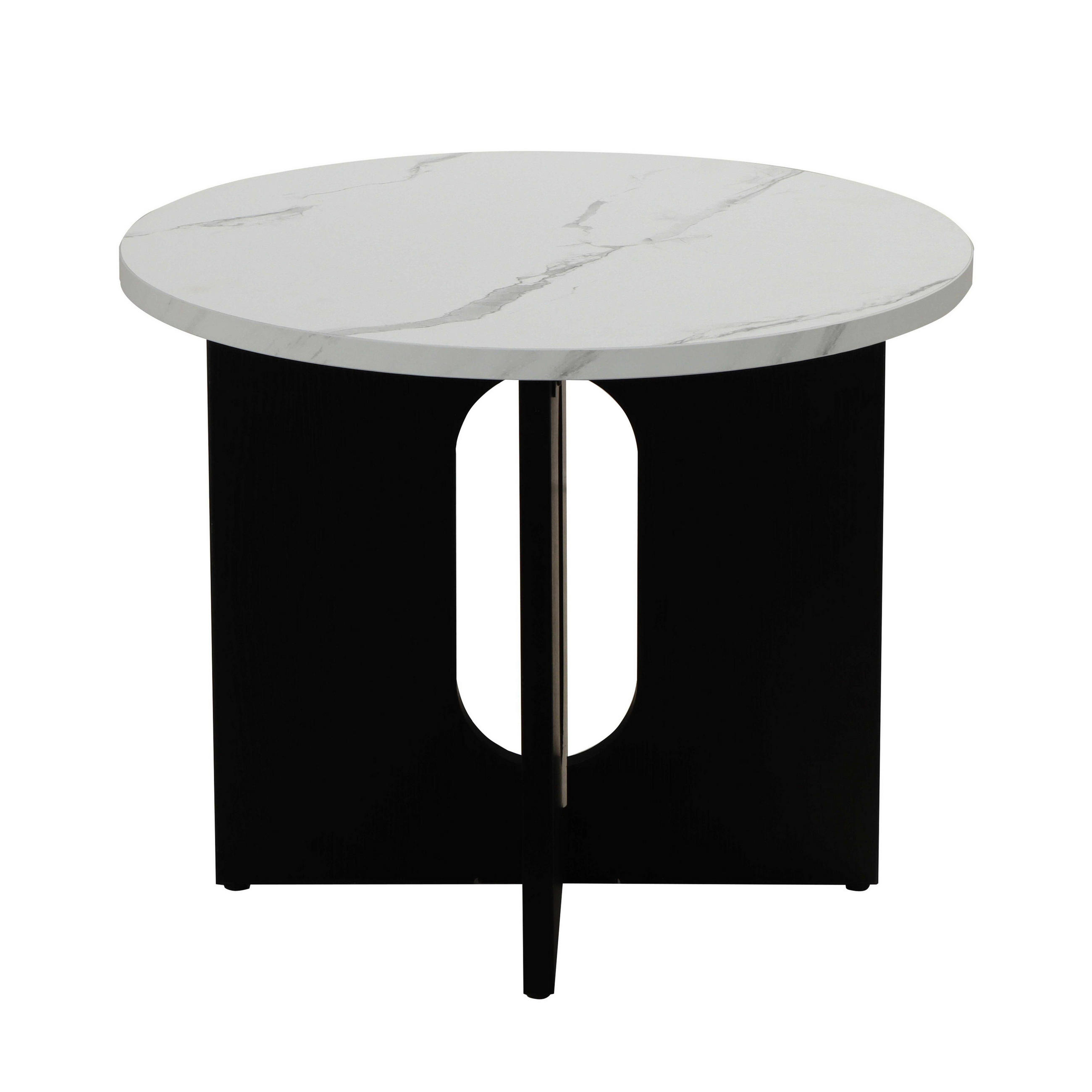 COUCHTISCH, Schwarz - Braun, Holz (50/50/40cm) - Oviala