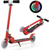 SCOOTER 85cm Rot - Rot, Metall (10/85/70cm) - COSTWAY