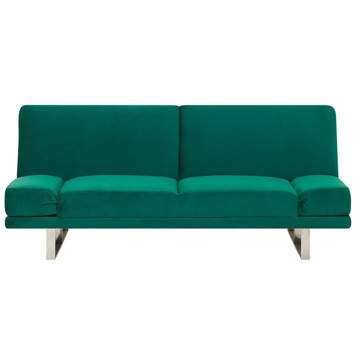 2-SITZER-SCHLAFSOFA Samtstoff Grün York - Grün, Textil (190/81/89cm) - Beliani
