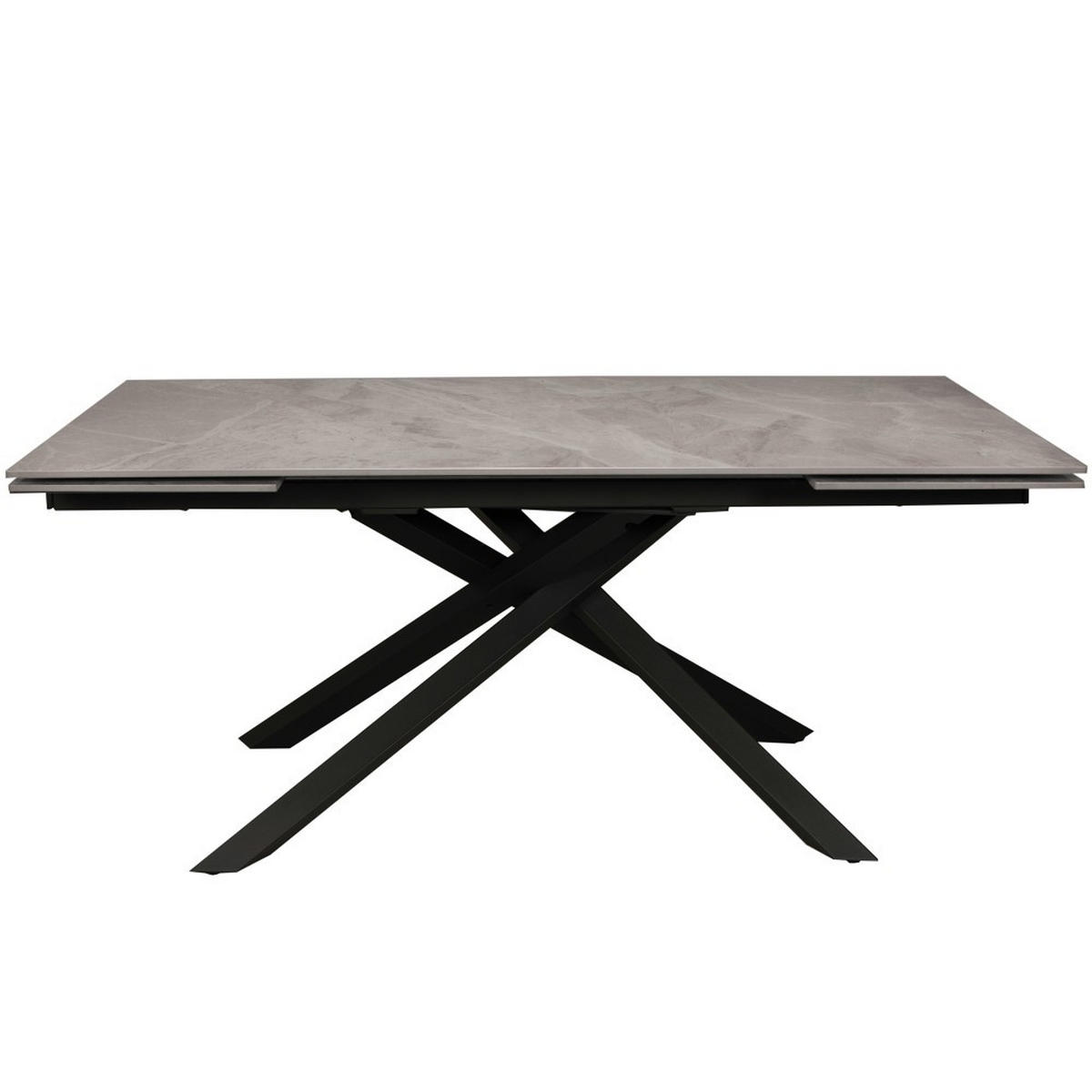 TISCH OSIRIS MIT VERLÄNGERUNGEN / TISCH 180X90CM + 2 VERLÄNGERUNGEN VON 50CM - 12 PERSONEN - GRAU - Grau, Stein (281/91/76cm) - Weber Industries