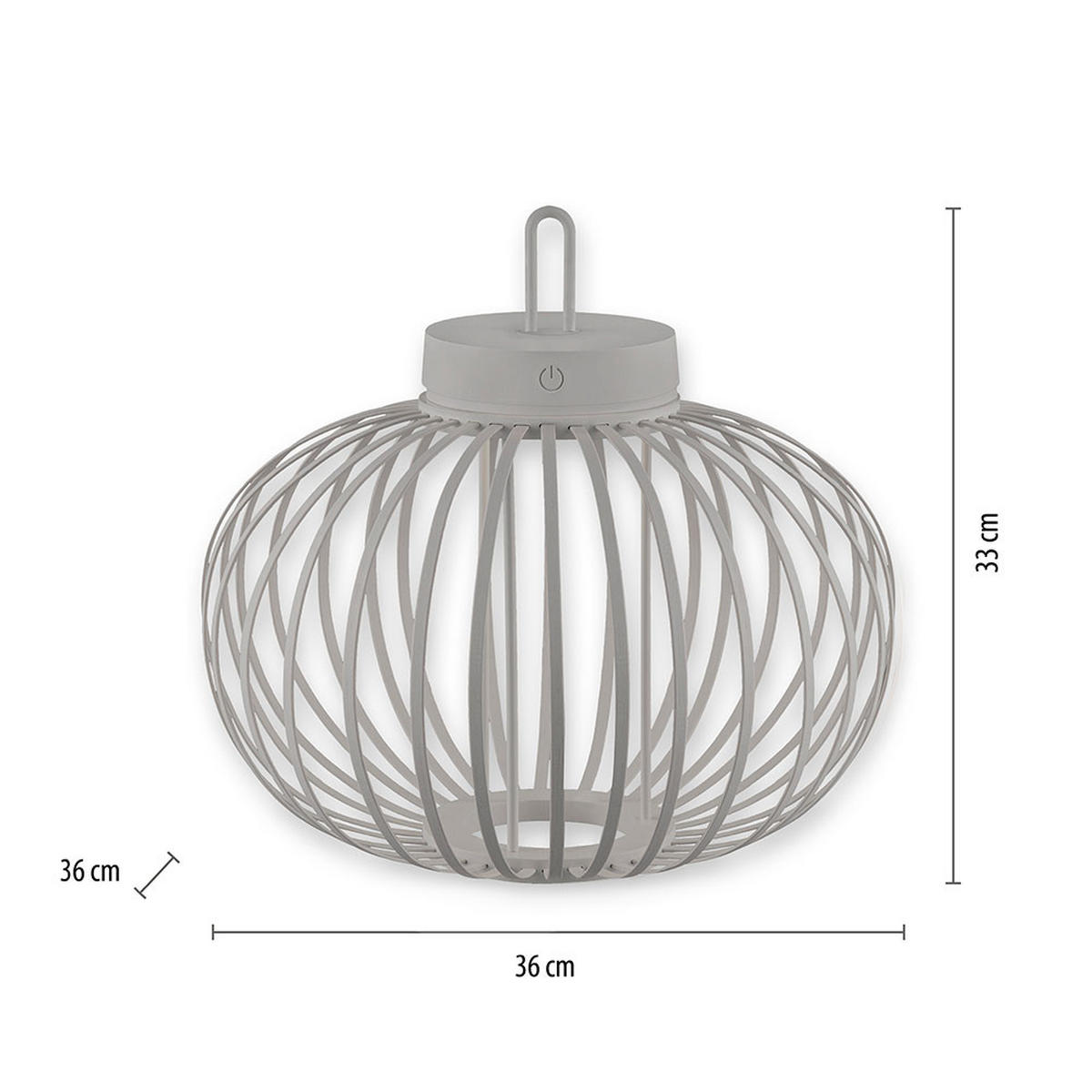 AKKU-PENDEL-/TISCHLAMPE GABBIA Bambus Beige LED 2er Set - Beige, Holz (46/46/37.5cm)