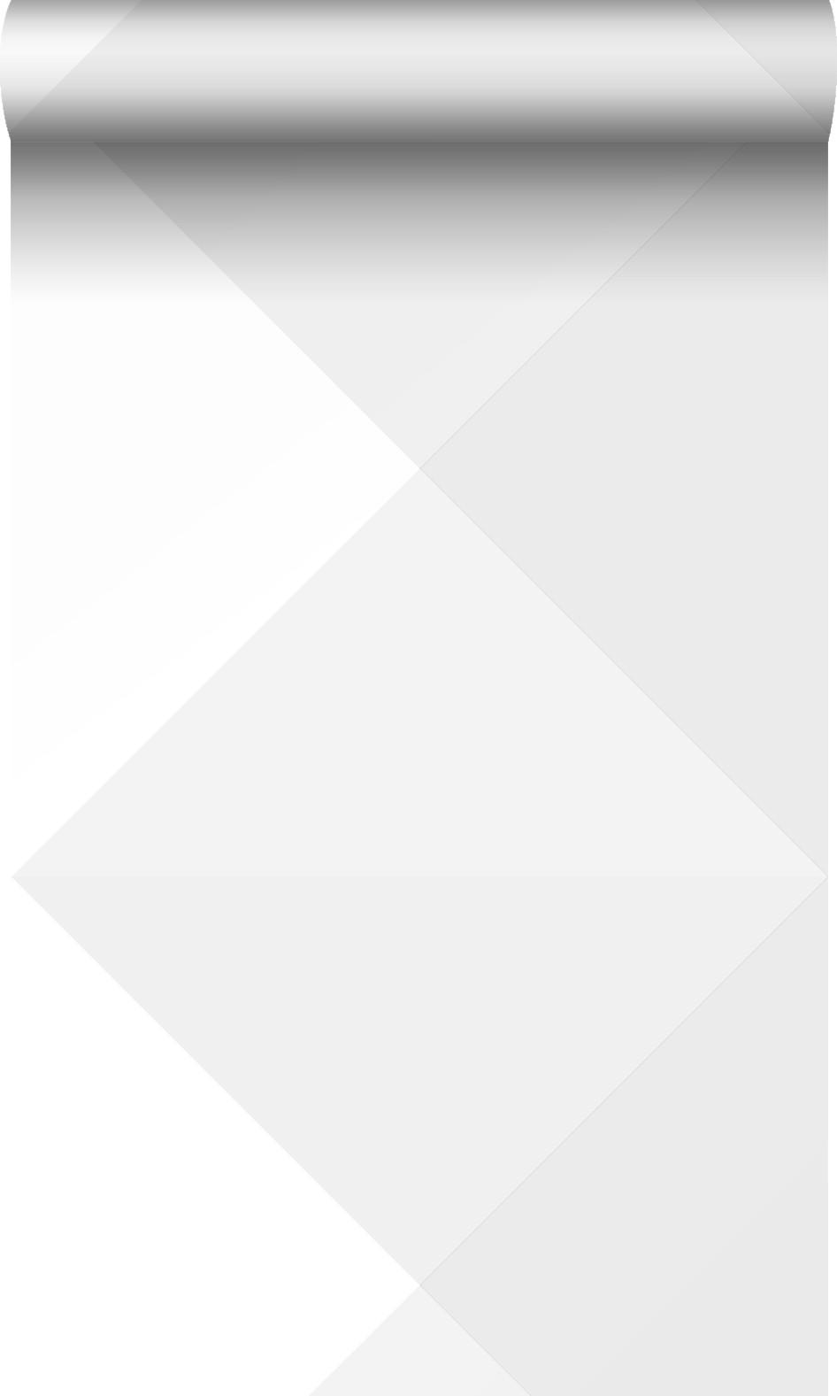 TAPETE große Dreiecke 53 cm x 10.05 m - Grau, Papier (53/0.1cm) - Origin Wallcoverings