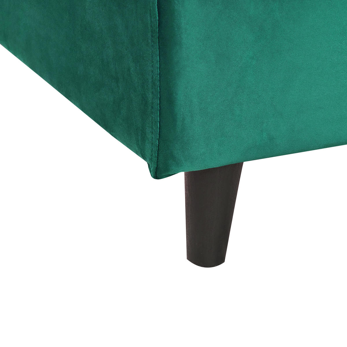 PAT TAPIȚAT 90/200cm verde închis Fitou - verde închis, material textil (90/200cm) - Beliani