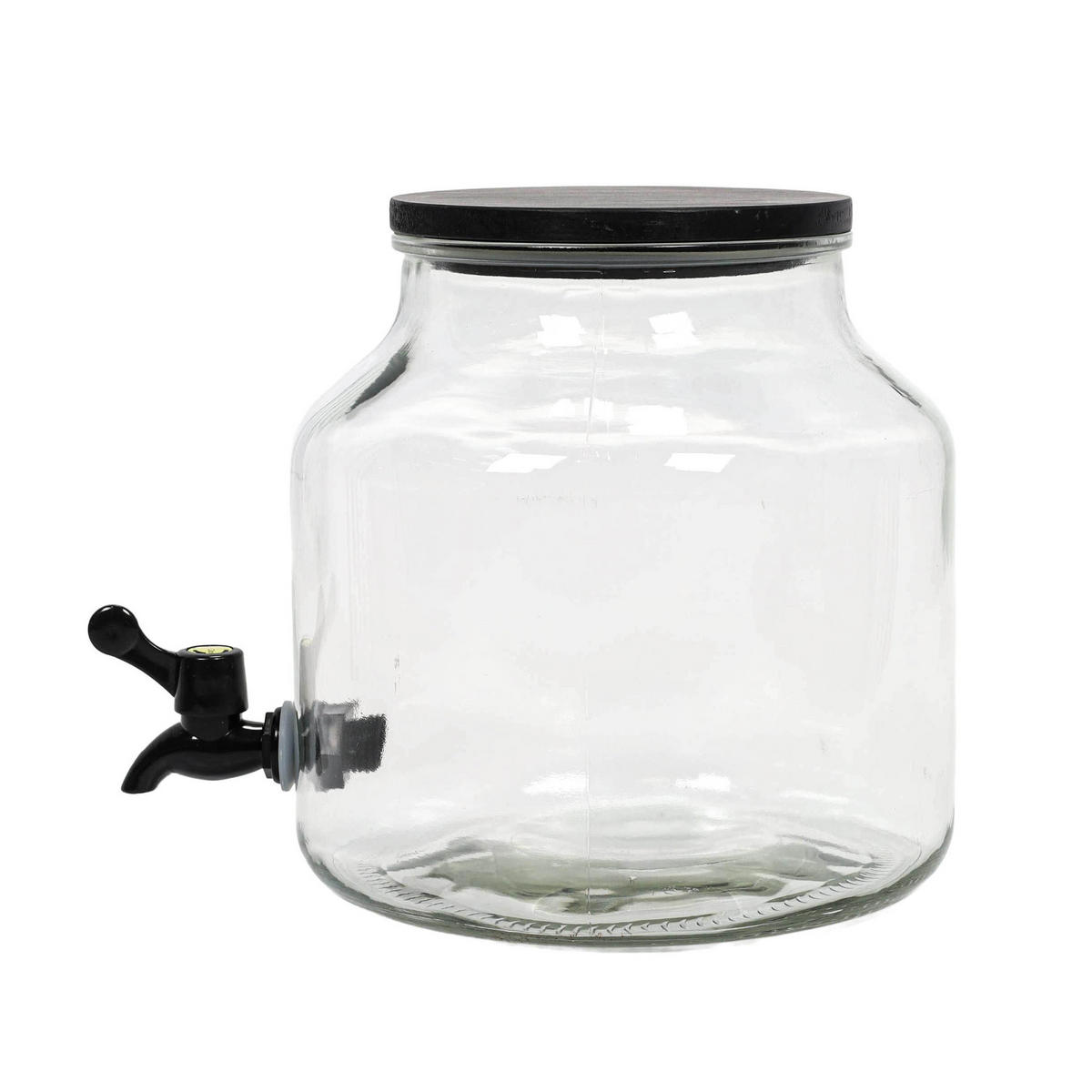 GLASBEHÄLTER mit Zapfhahn Transparent 5,2 l 20,5/20,5/23 cm - Transparent, Glas (5.2L) - Home Styling Collection