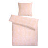 SEERSUCKER-BETTWÄSCHE 135x200 Sommer Bettbezug Bügelfrei aus 100% Baumwolle, Bettbezüge Wolken Muster Apricot Orange - Weiß, Textil (135/200cm) - Carpe Sonno