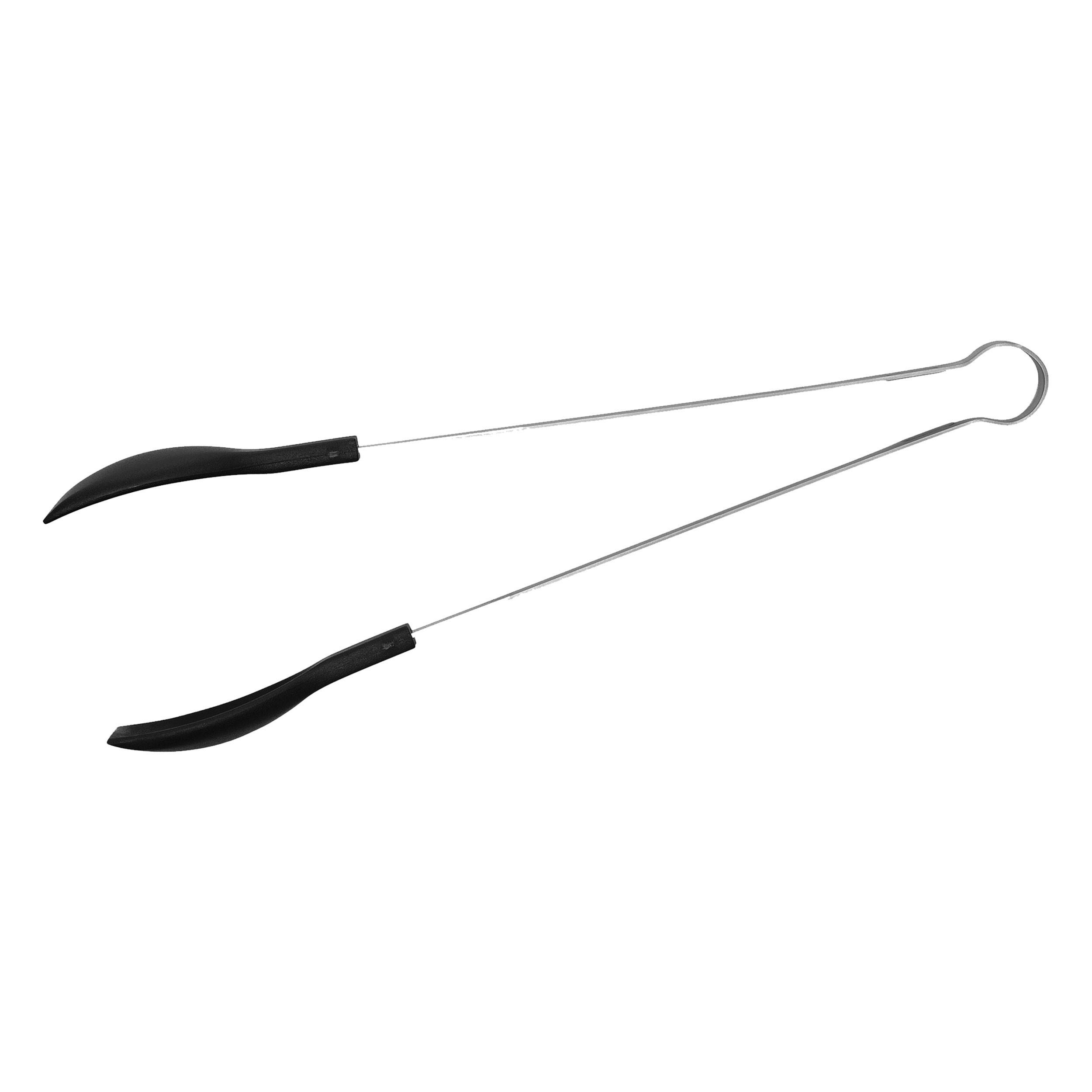 STEAKZANGE, Edelstahl / Kunststoff, Silber / Schwarz - Silberfarben, Metall