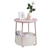 BEISTELLTISCH BASSETERRE - Rosa, Holzwerkstoff (45/45/50cm) - Hansiro