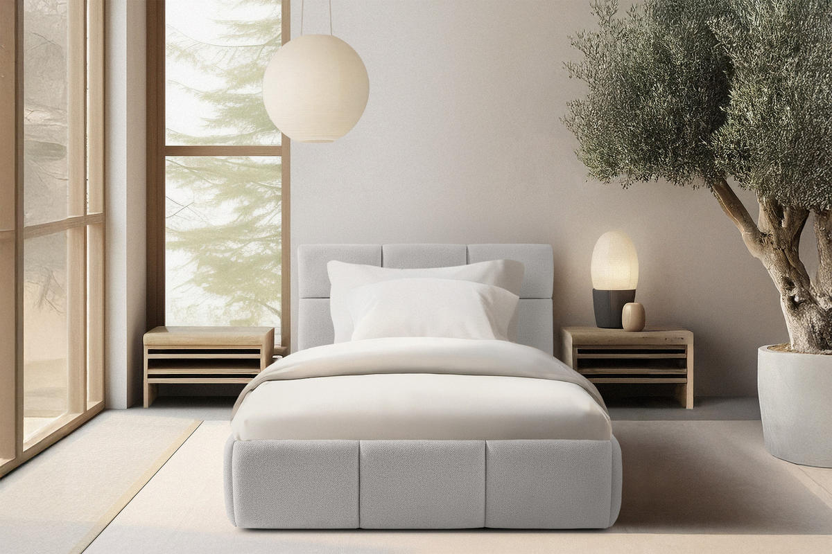 POLSTERBETT ALTOS Einzelbett, weiß - Weiß, Holz/Holzwerkstoff (120/200cm) - KONSIMO®