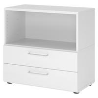 AKTENSCHRANK klein mit Schubladen 41,7/80/74,8 cm in Weiß - Weiß, Holzwerkstoff (80/74.8/41.7cm) - bümö