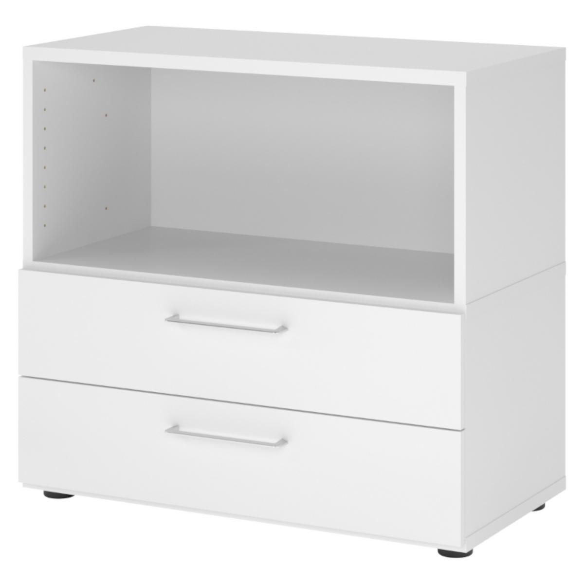 AKTENSCHRANK klein mit Schubladen 41,7/80/74,8 cm in Weiß - Weiß, Holzwerkstoff (80/74.8/41.7cm) - bümö