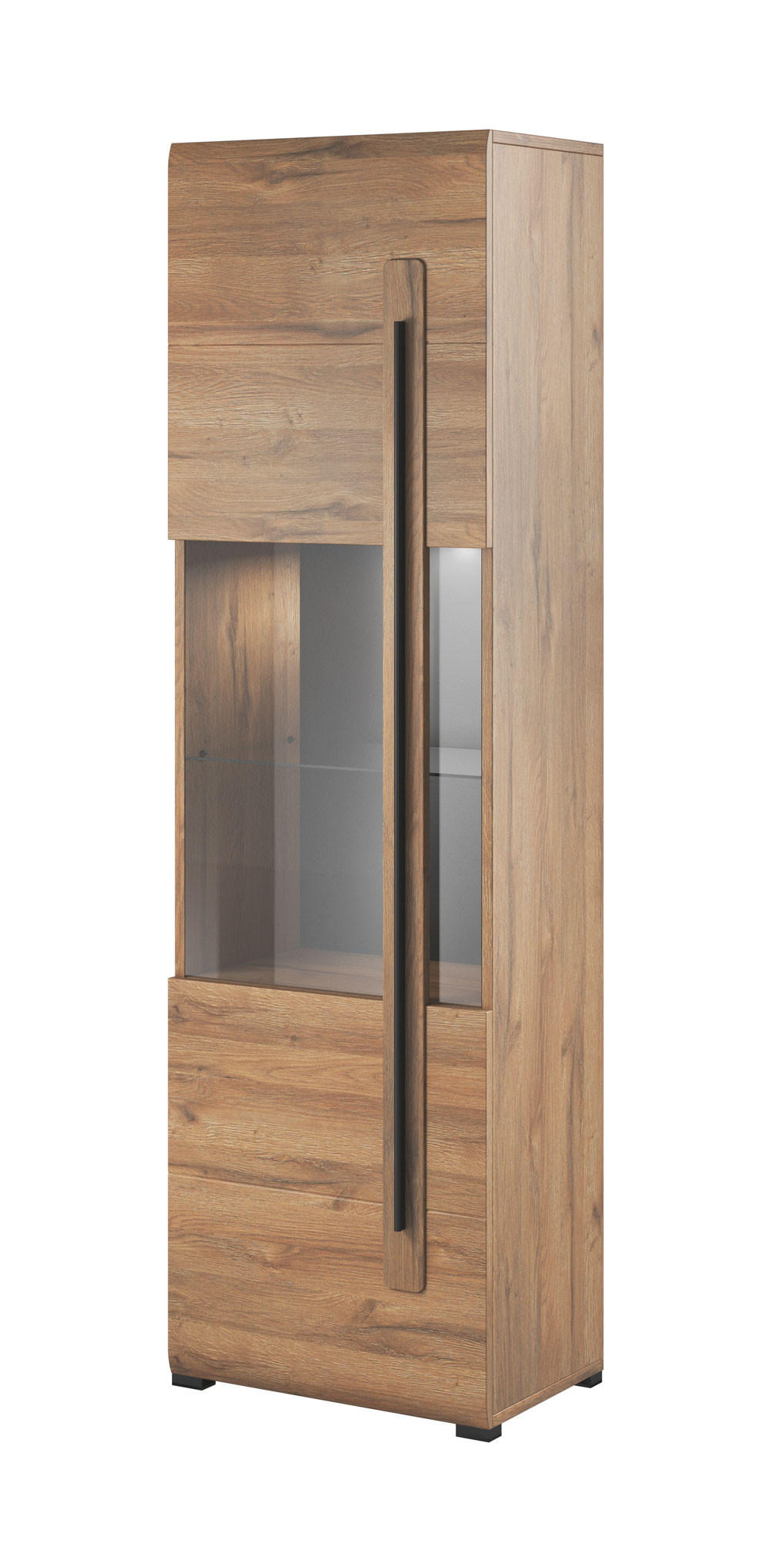 VITRINE Toro Eiche Grandson 60 / 39 / 204cm - Eichefarben/Braun, Holz/Holzwerkstoff (60/204/39cm) - Feldmann-Wohnen