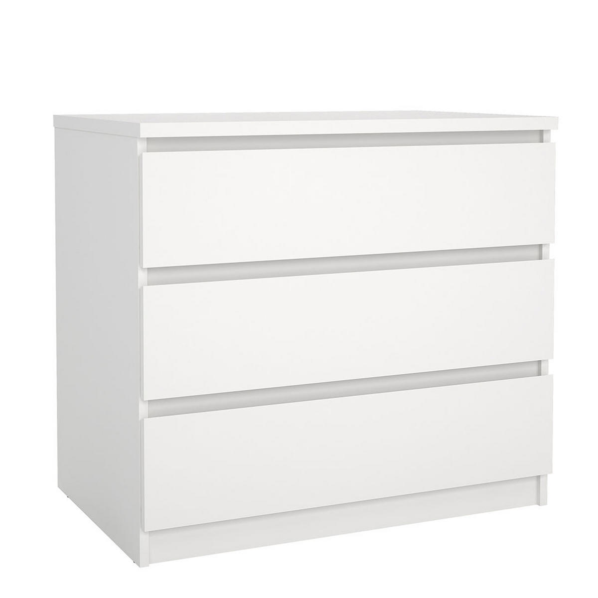 KOMMODE, Naia, Weiß, Holzwerkstoff, 77 x 50 x 71 cm - Weiß, Holzwerkstoff (77/71/50cm) - ebuy24