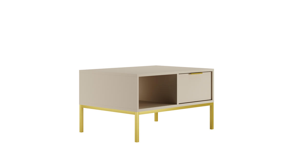 COUCHTISCH Austin 60/45,4/80 cm - Beige/Goldfarben, Holzwerkstoff (80/60/45cm) - Kocot Kids
