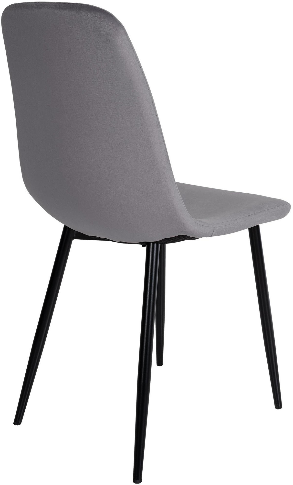 STUHL Samt Dunkelgrau - Dunkelgrau/Schwarz, Textil/Metall (44/88/51cm) - CLP