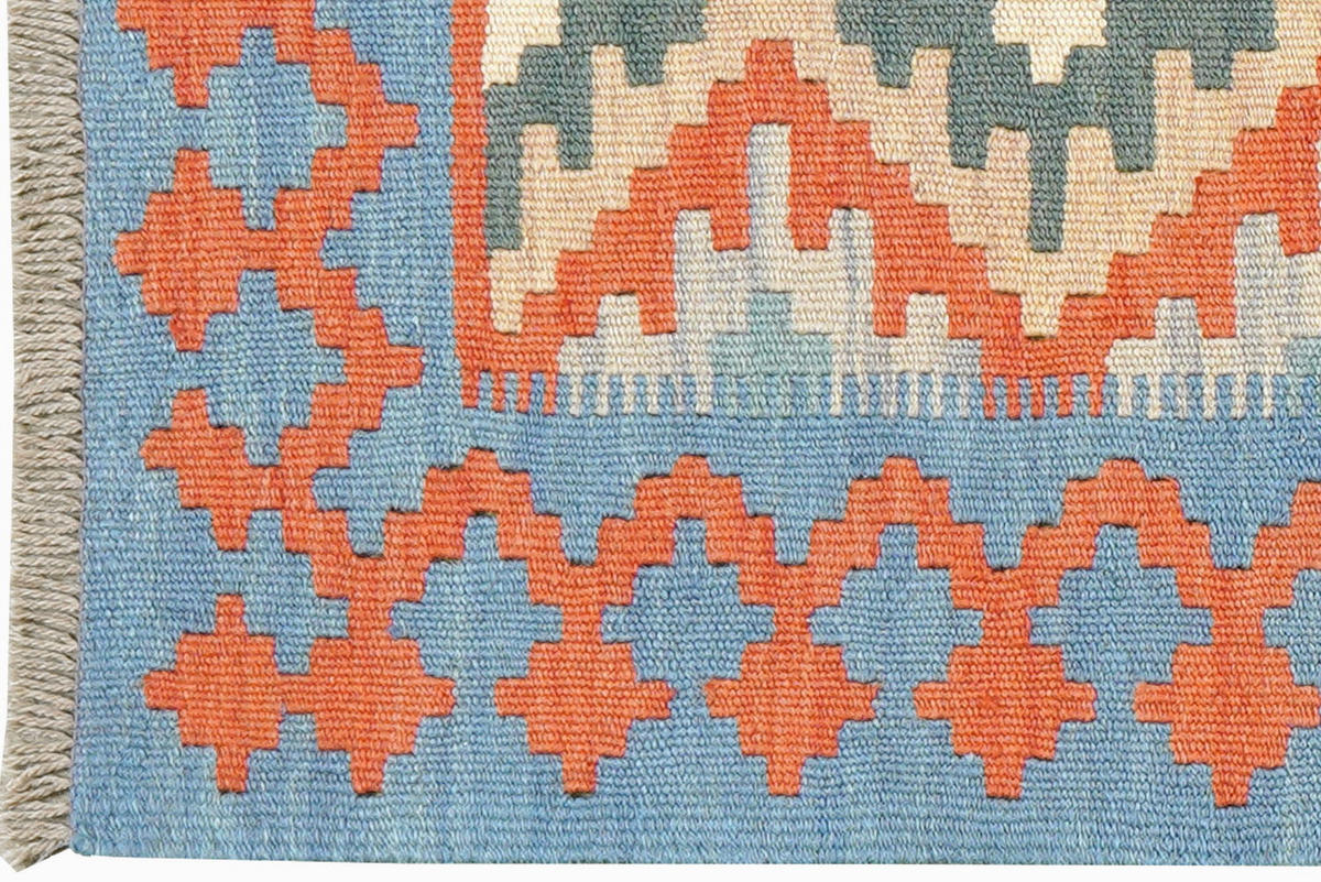 HANDWEBTEPPICH Kelim Gashgai Rot 198/58 cm Schurwolle - Rot, Textil (58/198cm) - Looma