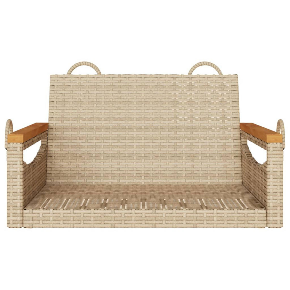 HÄNGESESSEL Beige 63x62x40 cm Poly Rattan - Beige, Kunststoff (63/40/62cm) - furnicato