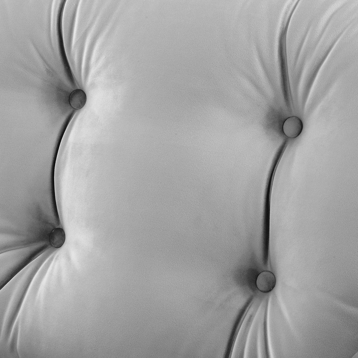 3-SITZER SOFA - Samt - Hellgrau, Textil (250/93/100cm) - home24