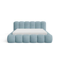 POLSTERBETT 200x200 mit Bettkasten, Lattenrost und Kopfteil, Poso Cord-Stoffbezug Türkis - Türkis, Holz (200/200cm) - Chilly