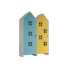 REGALSCHRANK Set Kania 115x37x171 MDF Weiß /Bunt - Blau/Gelb, Holzwerkstoff (115/171/37cm) - 58aufmkessel